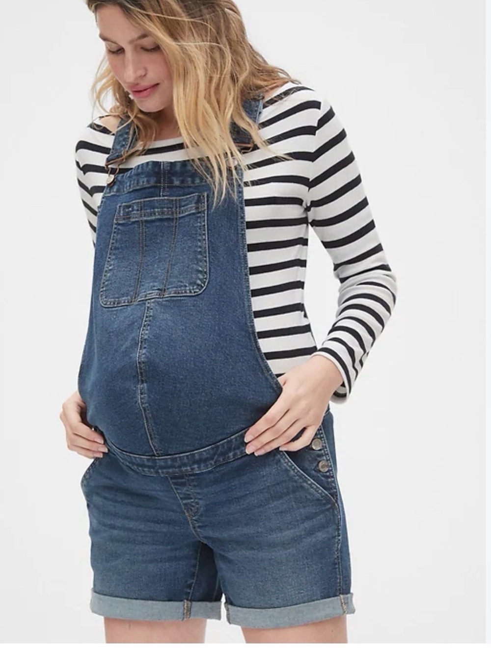 Gap Maternity Denim Short Overalls - Blue
